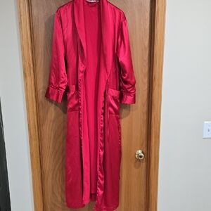 Luxurious Scarlet Satin Robe